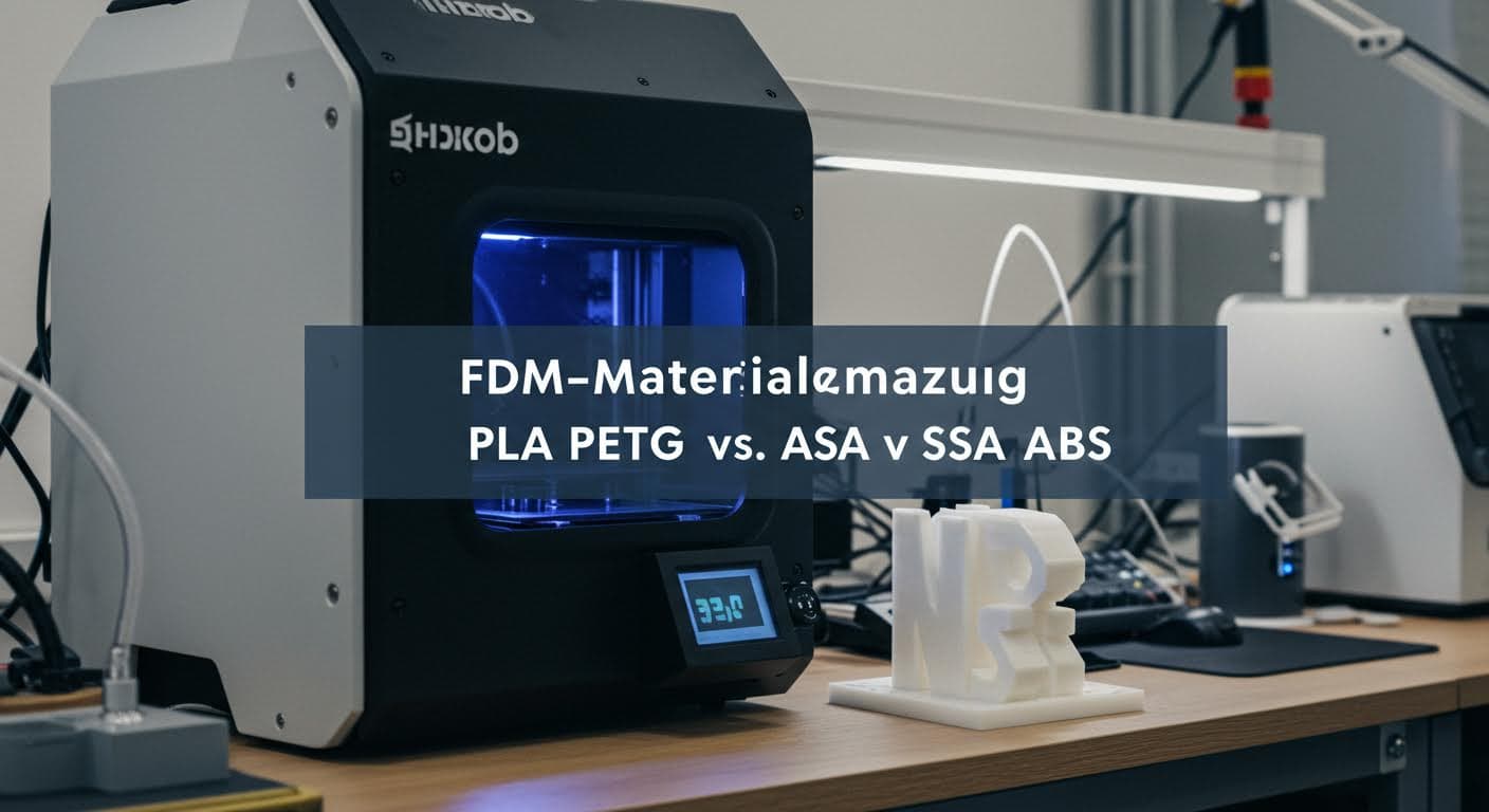 FDM-Materialvergleich: PLA vs. PETG vs. ASA vs. ABS